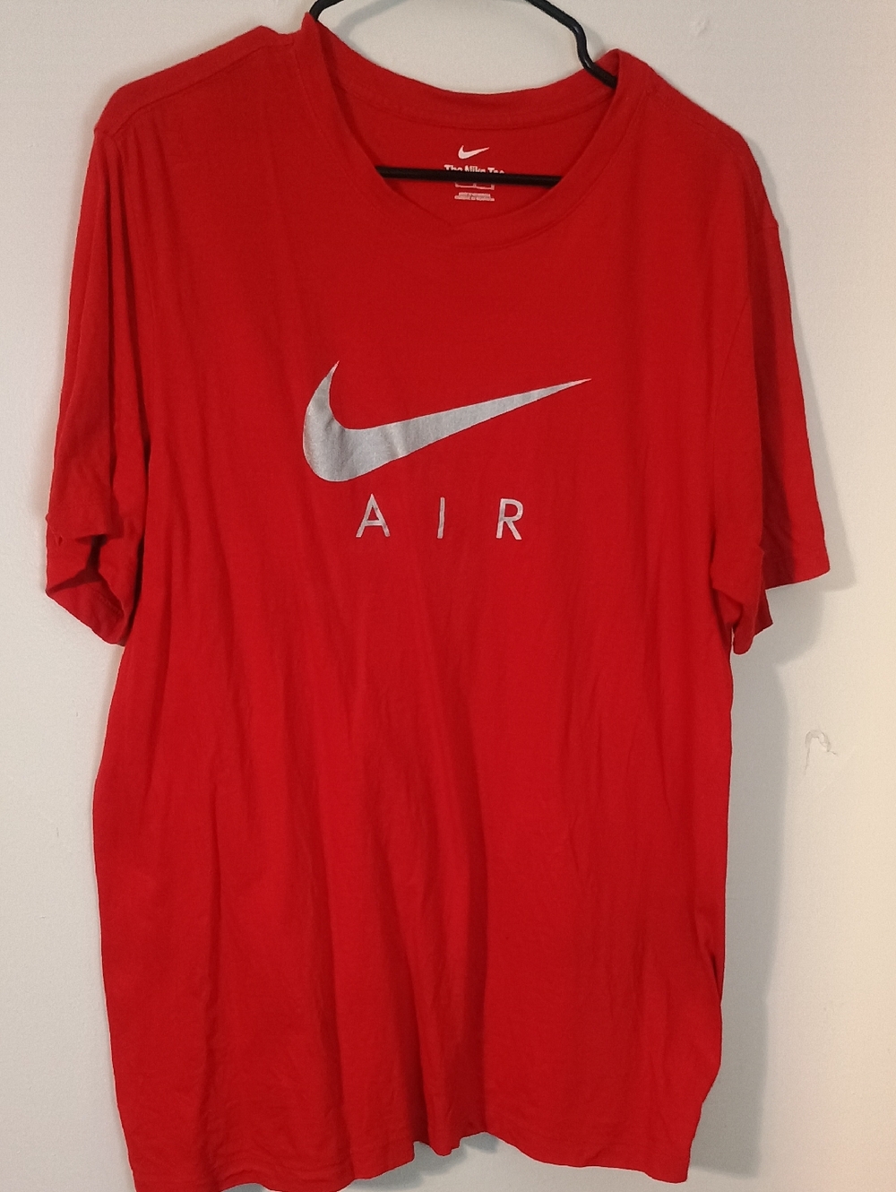 Nike Red Short-Sleeve T-Shirt with Silver Air Swoosh